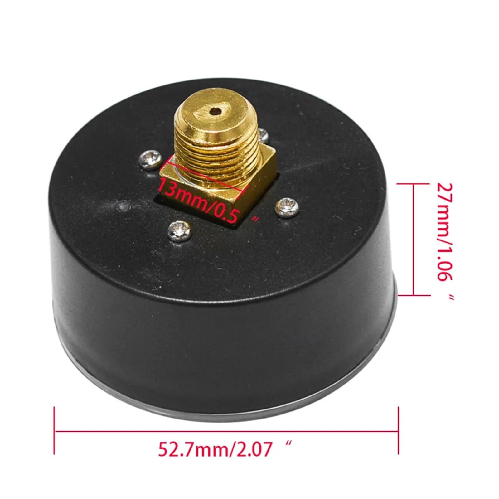 Manometro per pressione dell'aria in bar Filettatura 1/4 BSP Filettatura 0-180 PSI 0-12 Manometro a doppia scala per compressore d'aria Manometro per pressione del fluido idraulico pneumatico