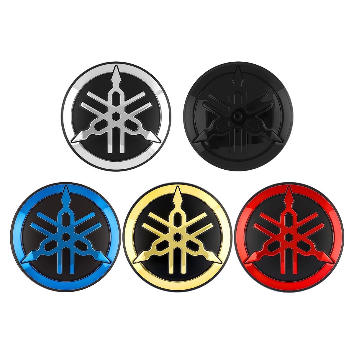 Calcomanías adhesivas de metal 3D para motocicleta Yamaha emblema decorativo universal