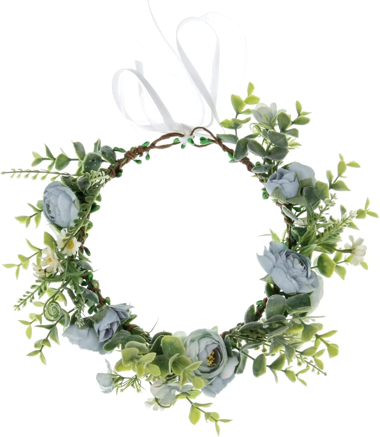 Floral Fall Camellia Flower Crown Rose Headpiece Wedding Bridal Flower Girl Halo Maternity Photo Props FL-03 - Image 3