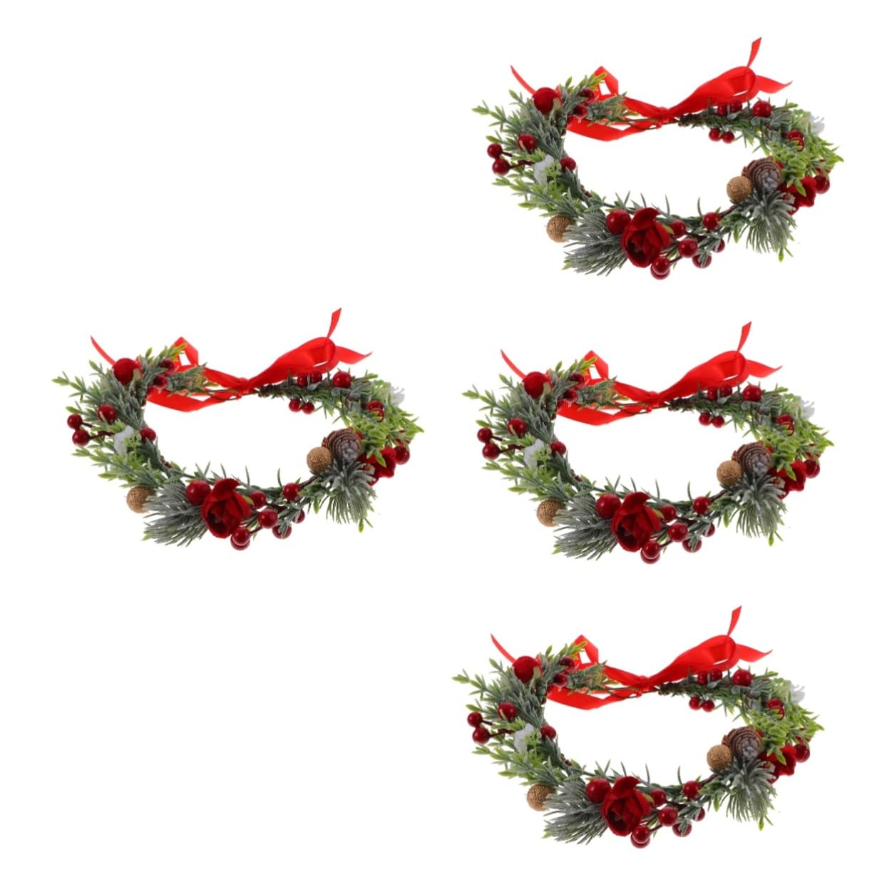 GALPADA 4stücke Künstlicher Blumenkranz Haarschmuck Mit Blättern Stilvolles Haarband Für Festivals Hochzeiten Und Kostüme Dekorative Krone Für Frauen Und Mädchen