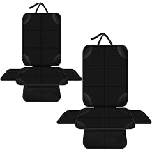 Alfheim 2 Pcs Car Seat Cover for Baby, ISOFIX Compatible Child Seat Protector, Waterproof Scratch-resistant & Non-Slip Rubber Bottom, Padding & Mesh Pocket with Side Protection