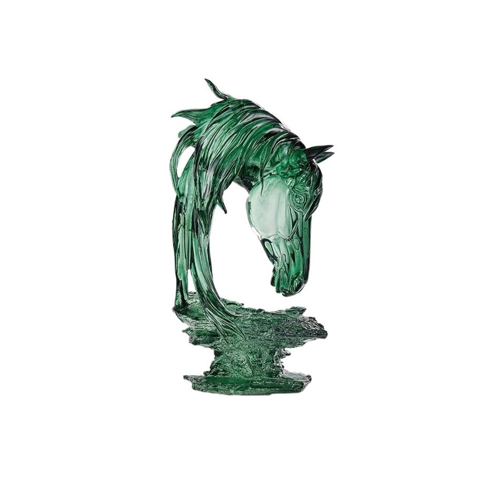 NIUHUAHUI Desktop Ornaments, Minimally designed horse head sculpture decoration for living room entrance countertop