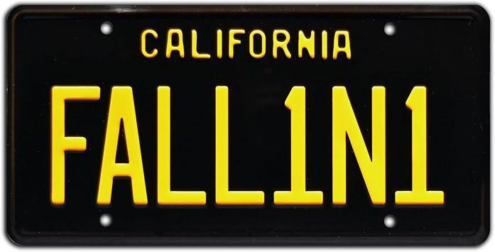 Celebrity Machines | Lucifer | FALL1N1 | Vanity Plate, Stamped Aluminum, Metal Decorative Tag, Corrosion Resistant, Quality Novelty Sign, Wall Decoration, Wall Hanging