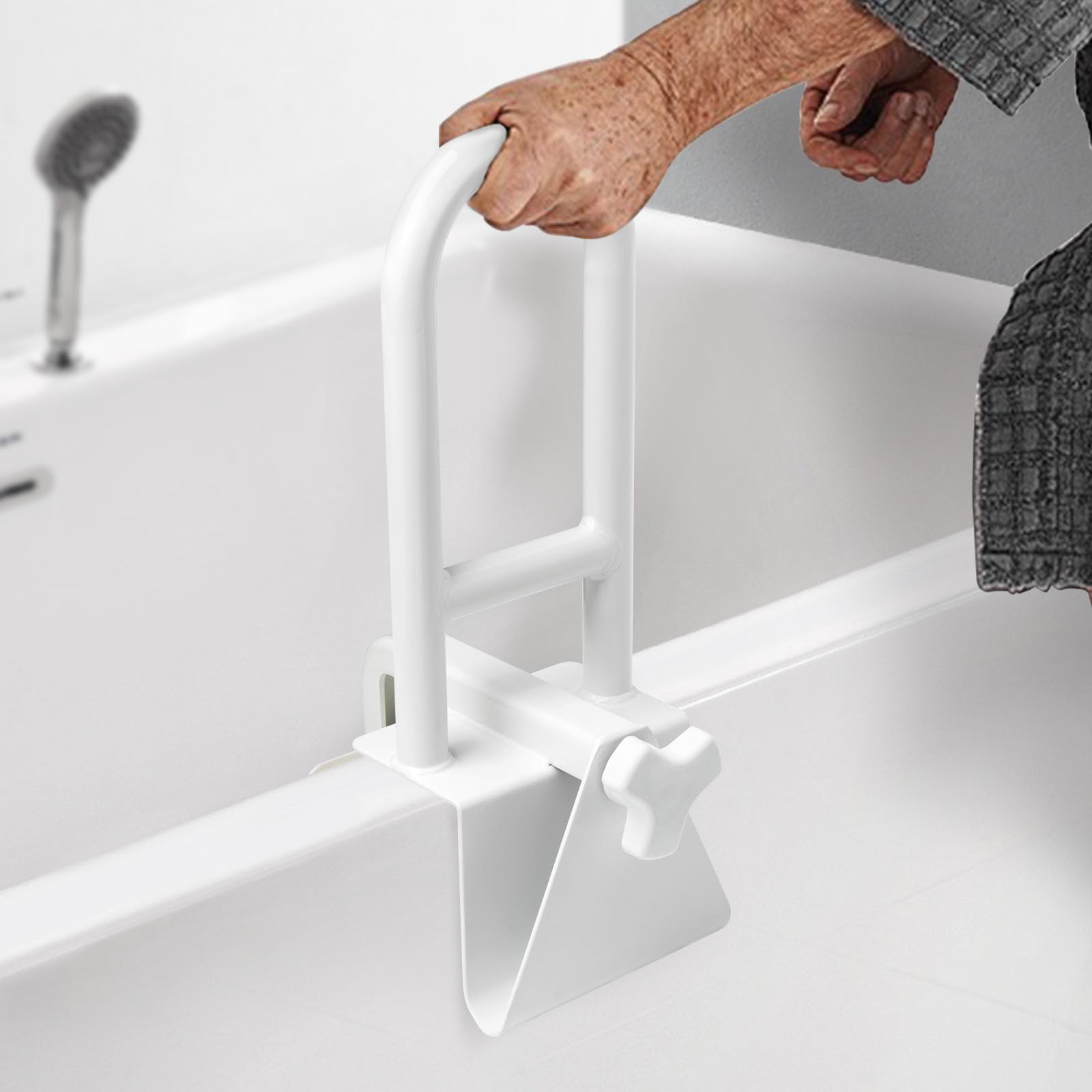 EasyVibe badewannen einstiegshilfe für senioren, Einstiegshilfe für die Badewanne, badewannenhaltegriffe Badewannengriff mit Verstellbarer Breite, belastbar mit bis zu 136 kg