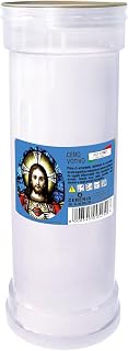 Sacred Heart Votive Candle P50 White - On Display - Duration 55 Hours - Cereria Di Giorgio