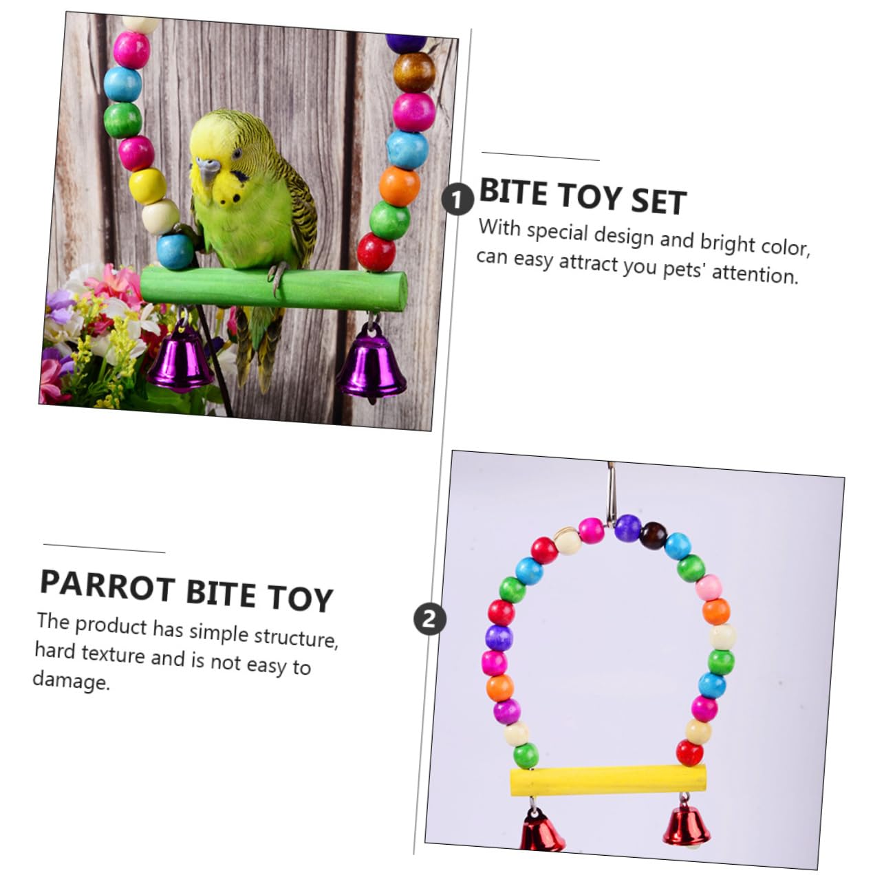 BESPORTBLE 5pièces Jouets à Mâcher pour Oiseaux Jouets Amusants pour Perroquets Et Oiseaux De Compagnie Accessoires De pour Divertissement