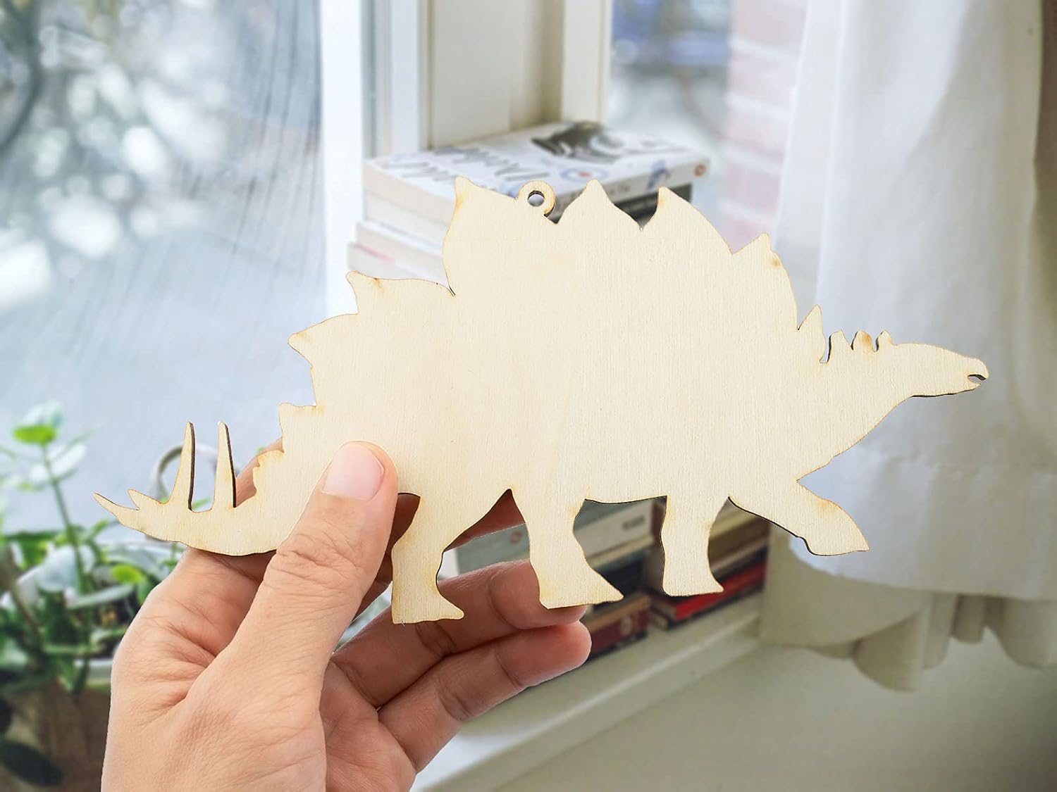 Summer-Ray 20 Wooden Dinosaur Laser Cutout DIY Craft Party Decoration Art Embellishment Room Decoration