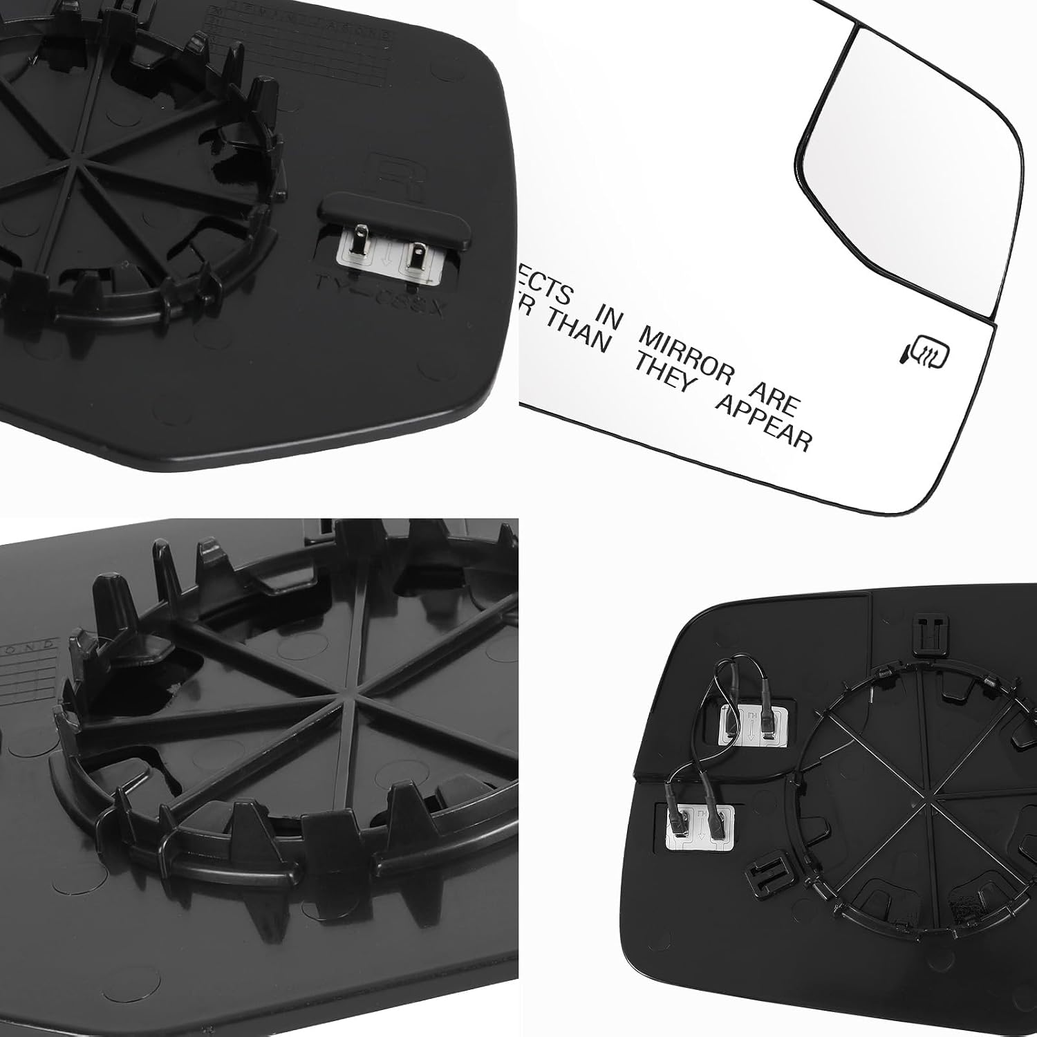 Compatible with Ford Escape 2008 2009 2010 2011 2012 Heated Passenger Right Side Mirror Glass, Rear View Mirror with Backing Plate