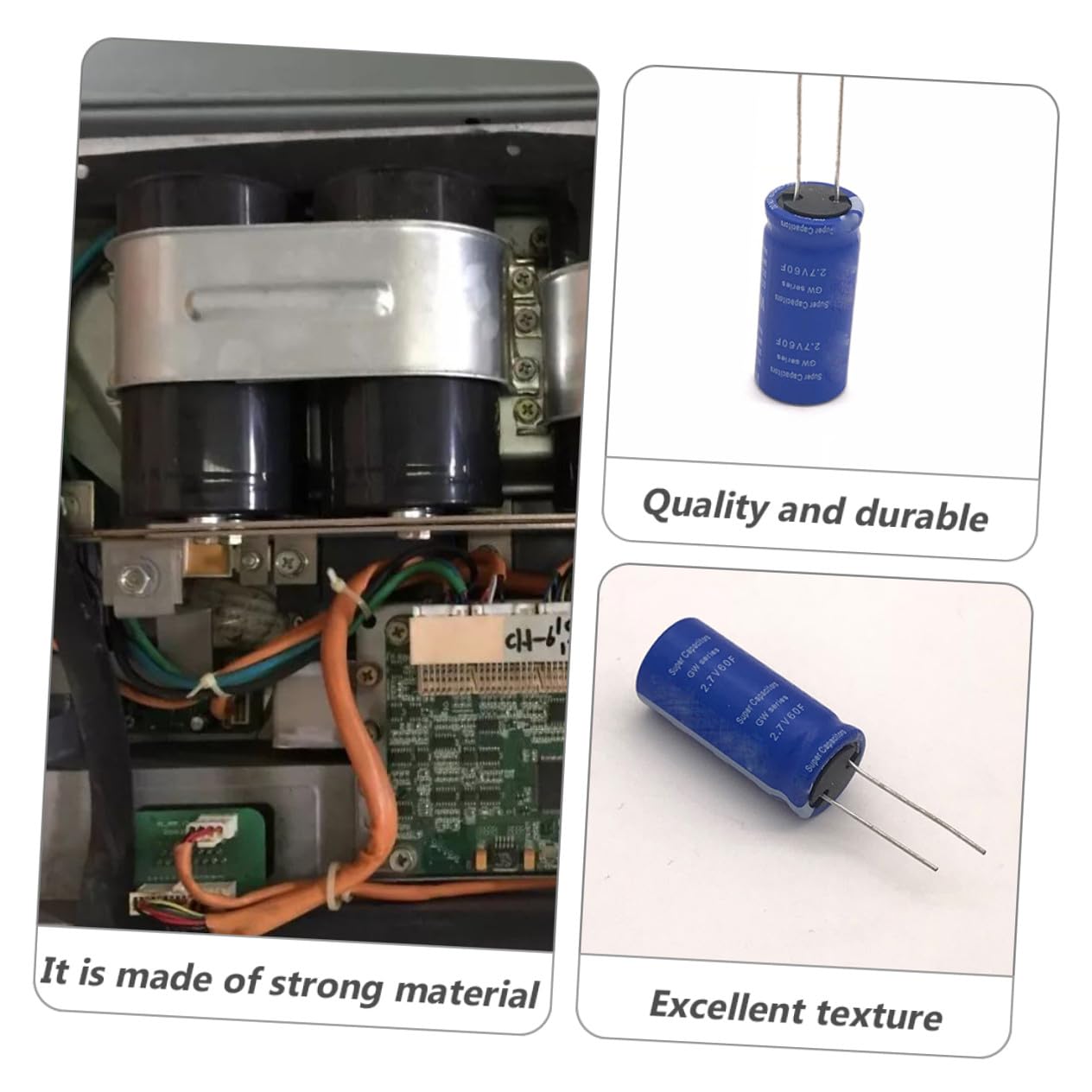 Veemoon Super Capacitor 2.7v 60f Automotive Rectifiers Capacitor High Capacitance Condenser for Industrial Electrical Applications
