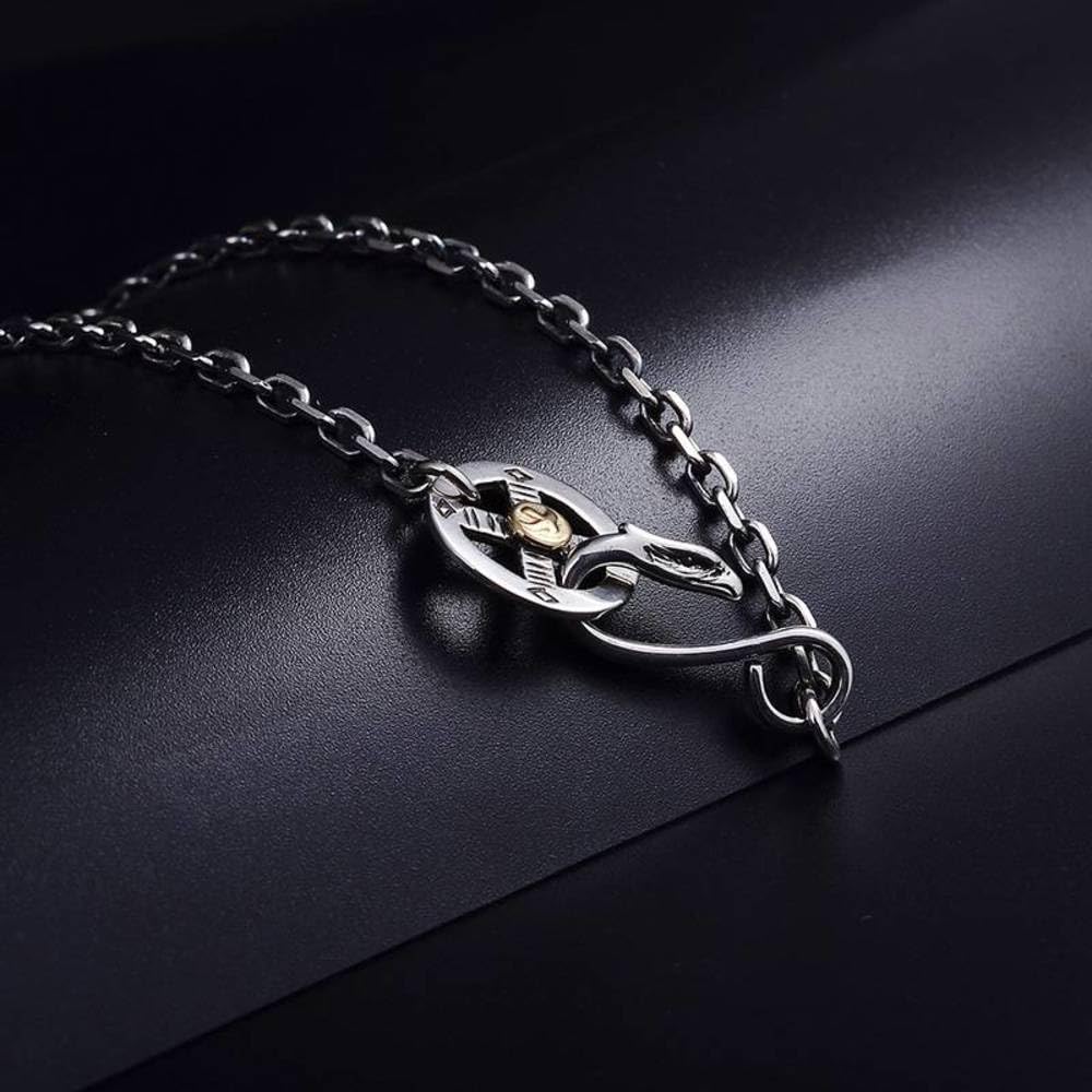 Halskette Full Silber Taijiao Kette Set Feder männlicher Pullover
