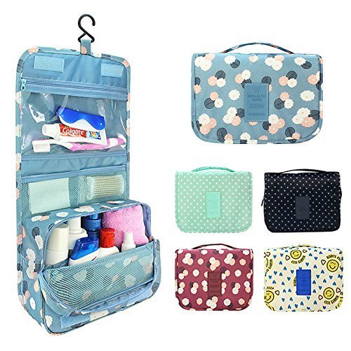 VDHJA Multi Functional Extra Large Cosmetic Travel Toiletry Makeup Household Grooming Kit Organizer Cosmetic Pouch Bag for Men and Women (Multi Color & Design)