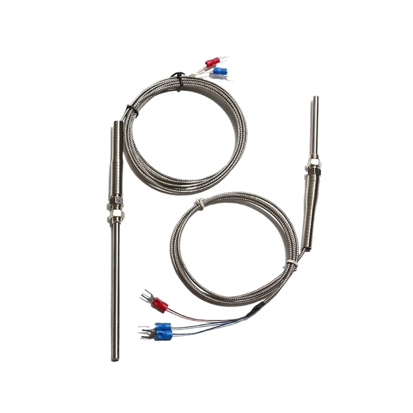 M8 Gewinde Temperatursensor Thermoelement PT100 K Typ 1 Meter Draht Edelstahlrohrsonde 5x30/50/100/150/200MM 1m(PT100,Probe 5x50mm (DXL))
