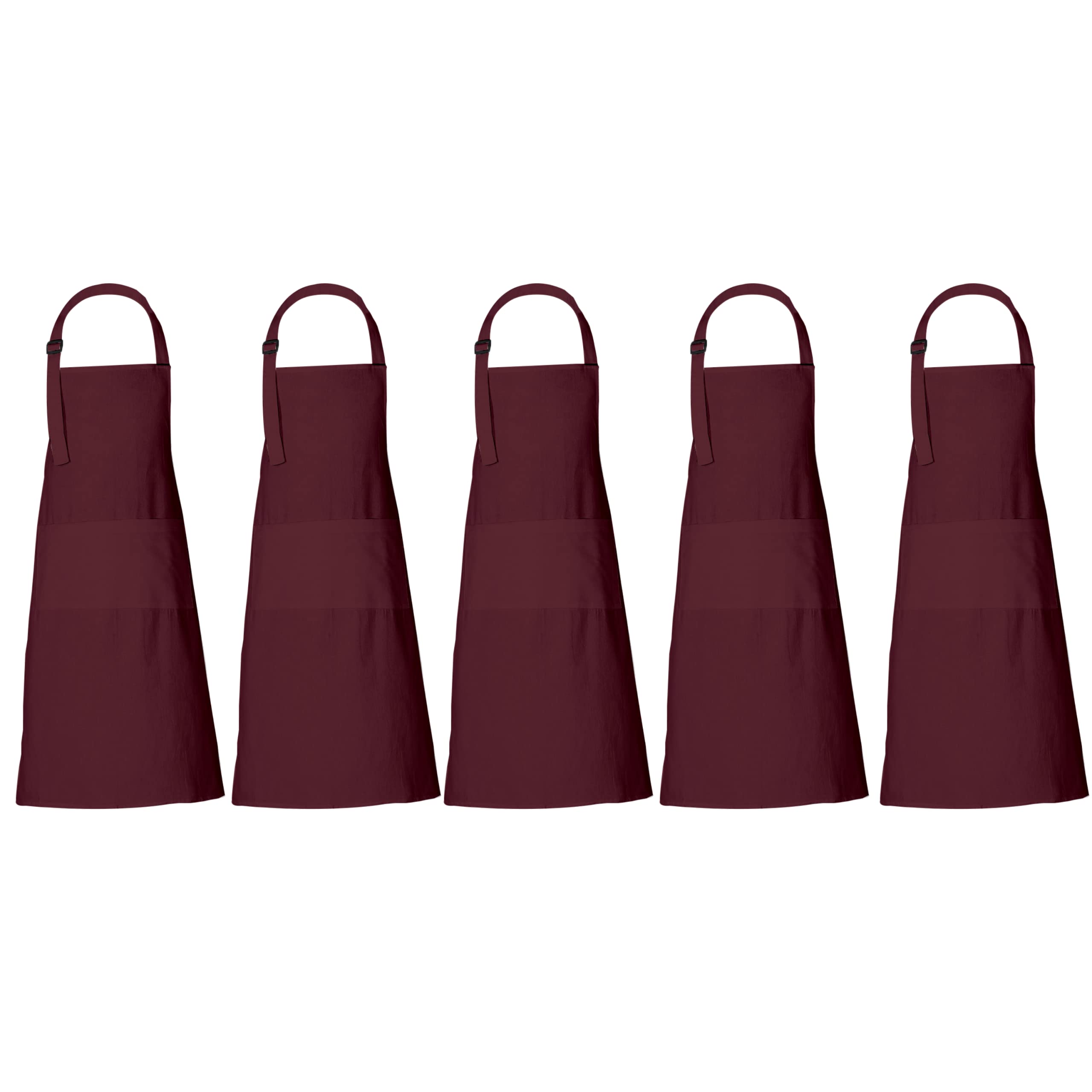 RAJRANG Cotton Apron with 3 Pockets, Solid Chef Apron Men and Women, 88 x 69 cm