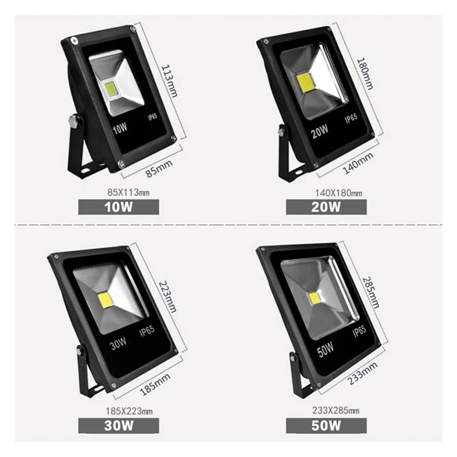 Zewnętrzne światło powodziowe Reflektor LED 30W 50W 100W IP65 Wodoodporny Zewnętrzny Kinkiet Projektory Ogrodowe Zimny/ciepły Biały Oświetlenie miejsca pracy(WarmWhite,10w)