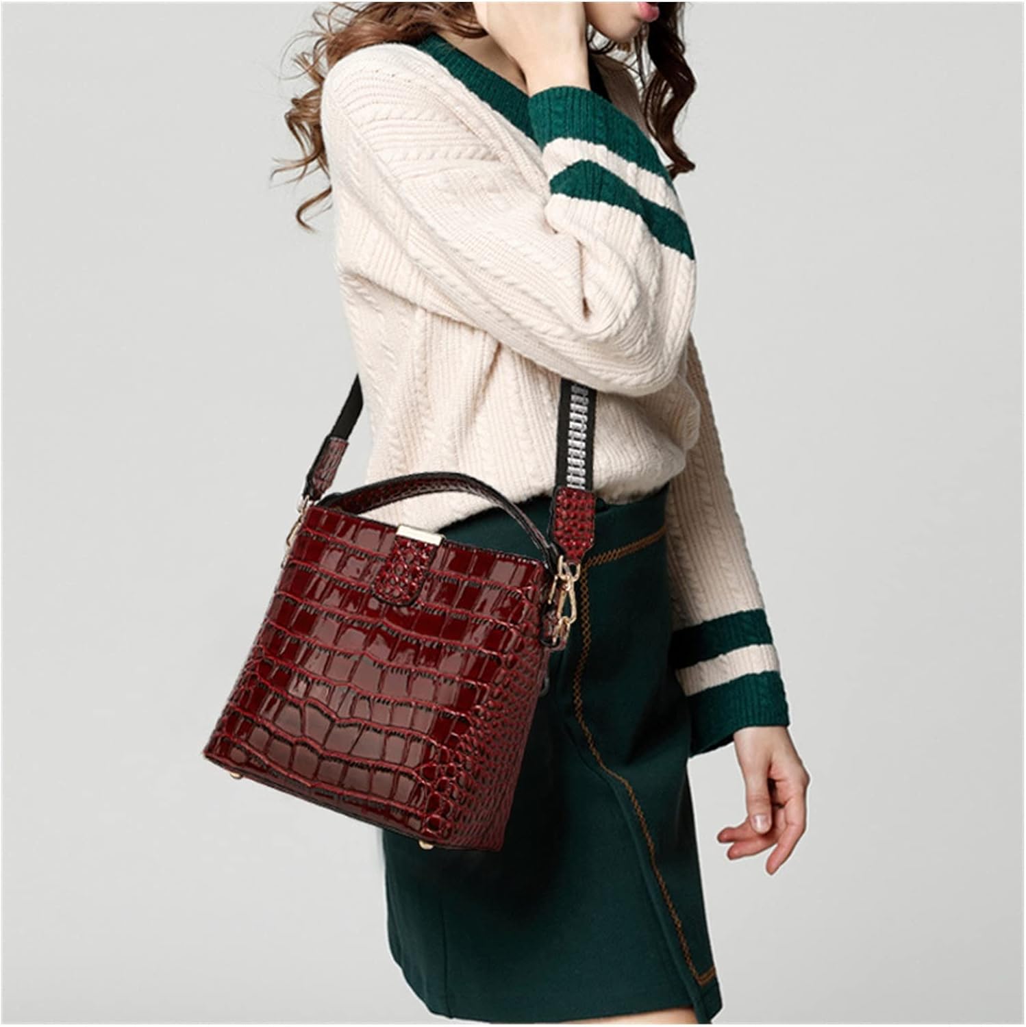Luxury Leather Womens Handbag Shoulder Bag For Women Crossbody Bags For Women(4)