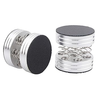 THE STYLE SUTRA 4Pcs 44X38Mm Cnc Aluminum Spring Speakers Spikes Isolation Stand Silver | Consumer Electronics | Tv Video & Home Audio | Amplifier Parts & Components