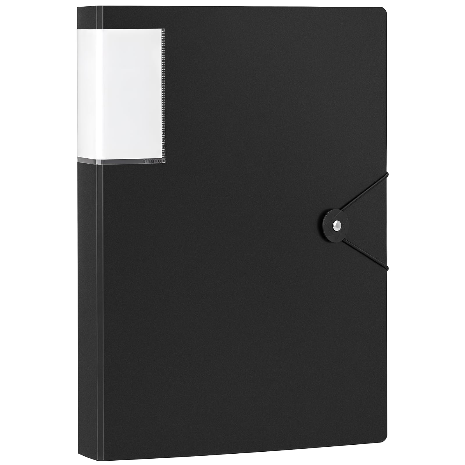 JEFURE A4 Display Folder with Plastic Sleeves, 1 Pc, 60 Pockets, Black