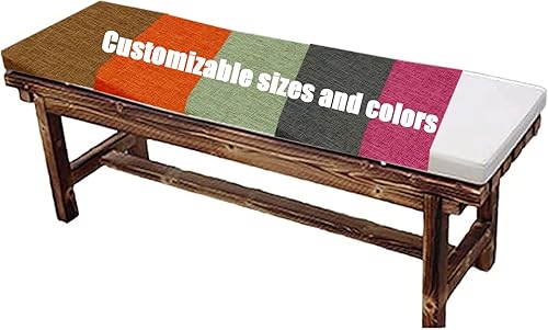 Cojín de banco de tamaño personalizado, cojín de asiento de ventana panorámica, almohadilla de asiento gruesa de 2, 3 y 4 plazas, para jardín al