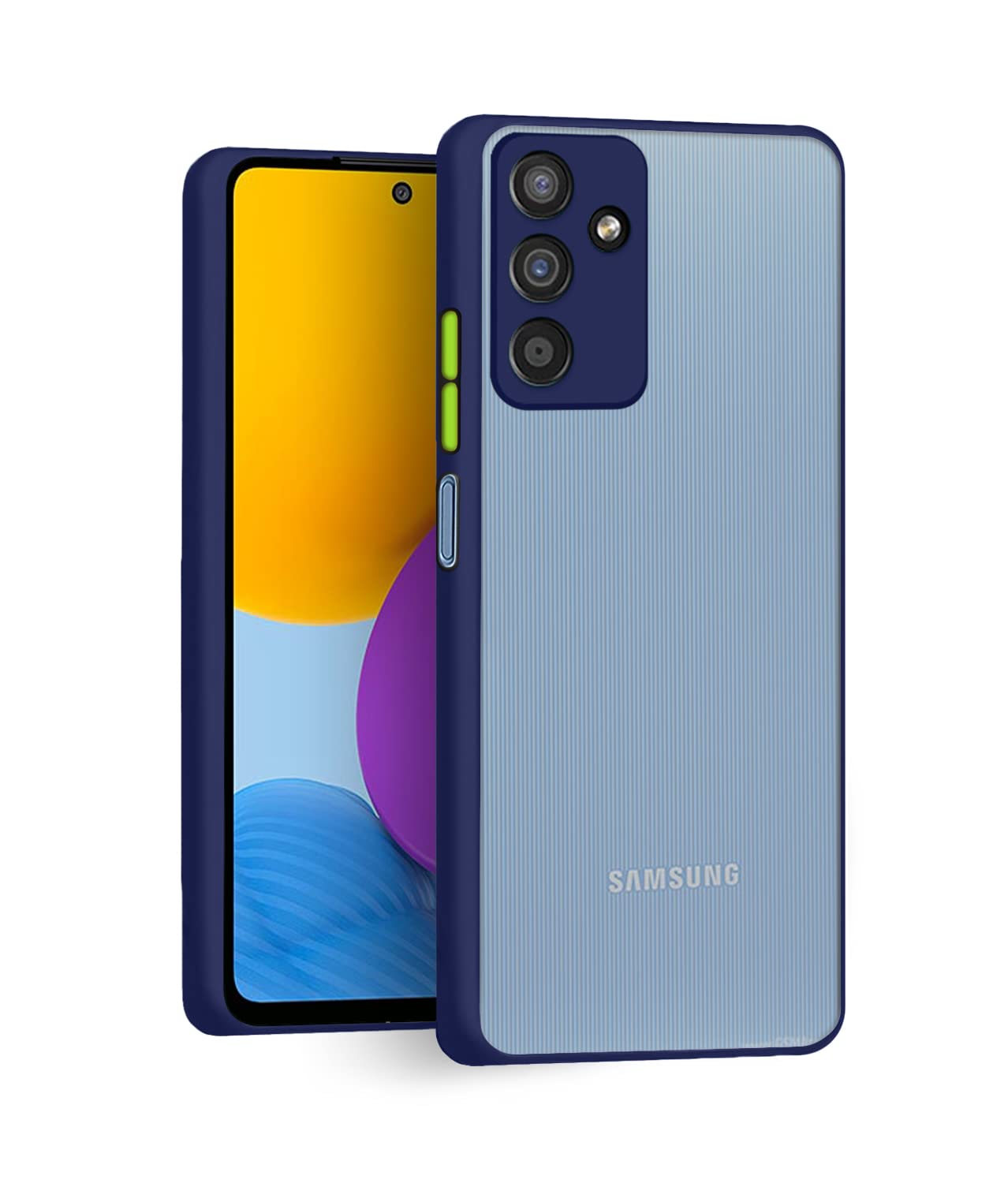 CEDO Samsung Galaxy M52 (5G) Smoke Cover Back Case | Camera Bump Protection Frosted Matte | 360 Degree Shockproof Rubberized Anti-Drop Slim Hard Backcover (Blue) (B09HHLWJ8Z) Amazon Price History, Amazon Price Tracker