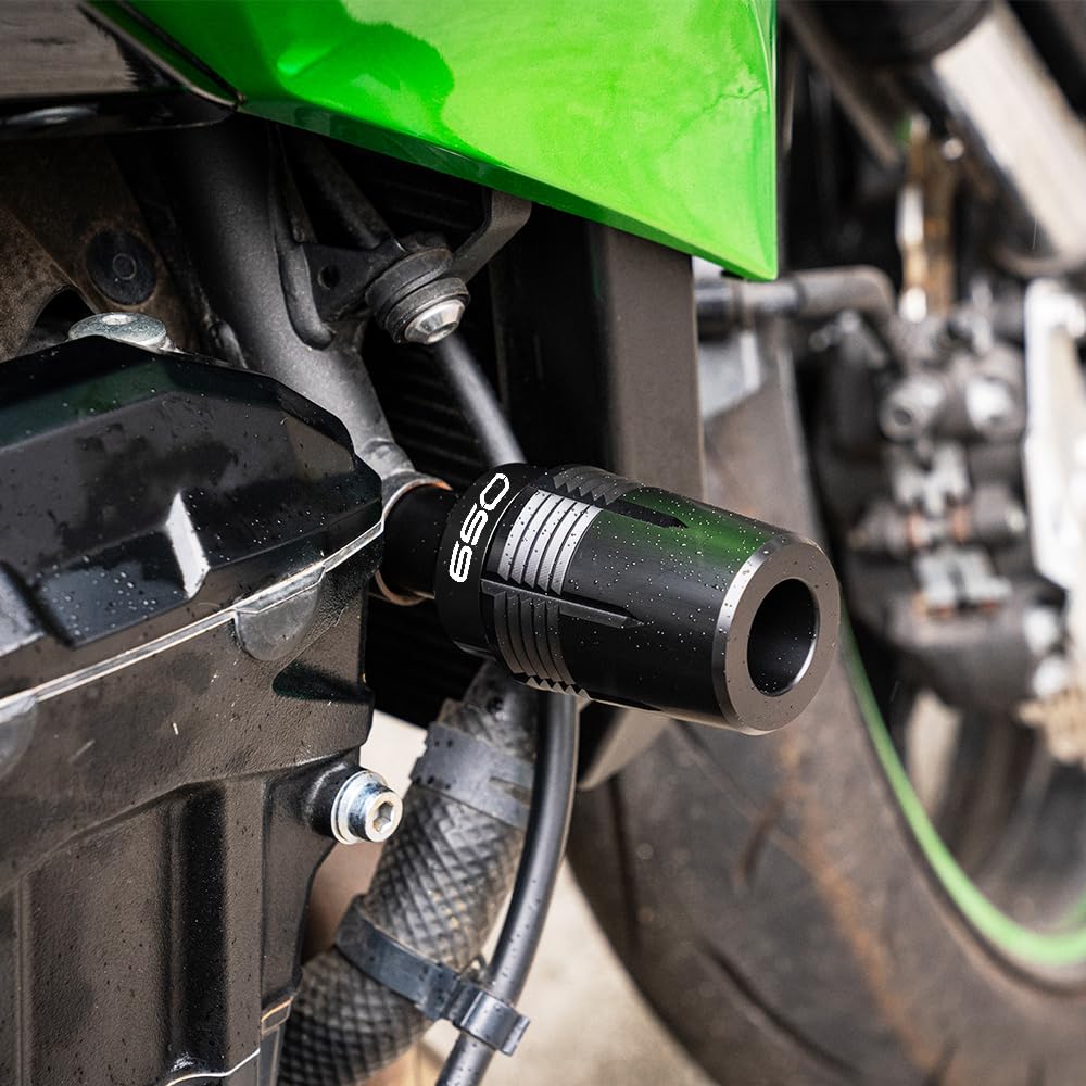 Für Kawasaki Z650 Z650RS ninja650 Z 650 RS 2017-2024 2025 Zubehör Motorrad Rahmen Schieber Absturz Ramm Schutz Z650 Ninja 650 sturzpads (Schwarz)
