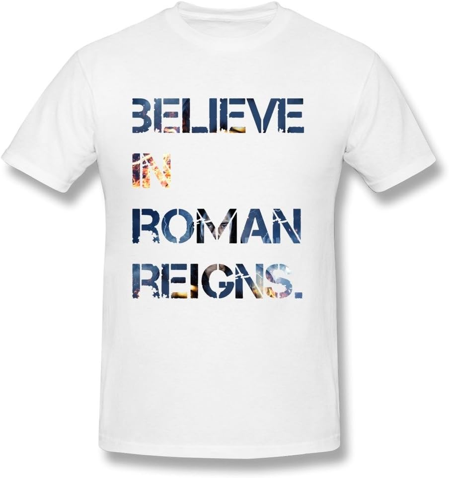 HAYT Men's WWE Roman Reigns Logo T-shirts White XS