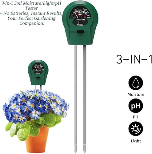 Miniatura 4 de Probador de suelo 3 en 1 para humedadluzpH del suelo, medidor de humedad para plantas, medidor de agua, herramientas de jardinería, hidrómetro para