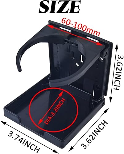 Miniatura 2 de NSBELL 5 soportes ajustables plegables para bebidas, soporte universal para botellas de coche, camiones, caravanas, automóviles, barcos, accesorios
