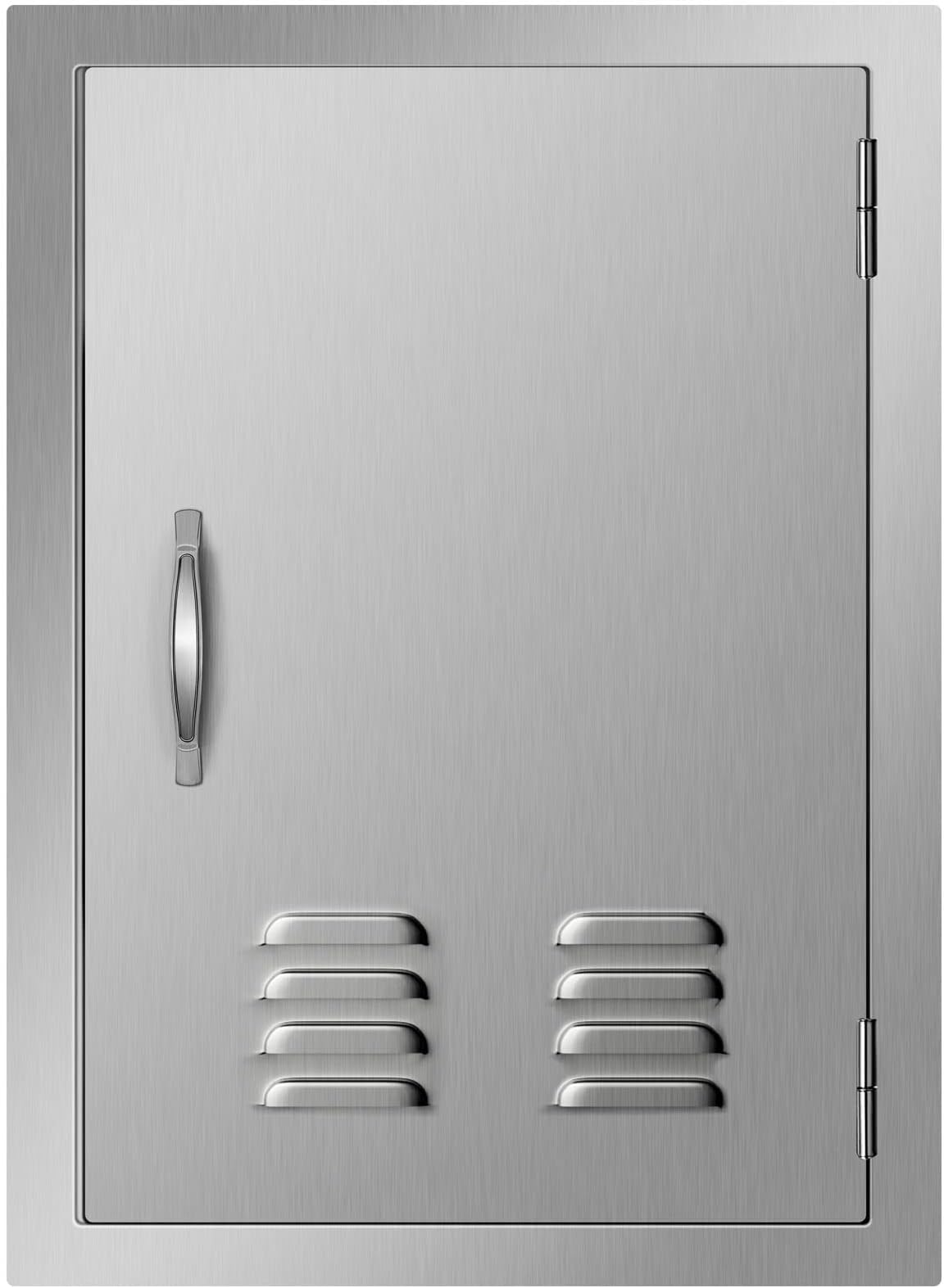 VEVOR BBQ Access Door 17W x 24H Inch Vertical Island Door with Vents Stainless Steel Single Access Door Flush Mount Outdoor Kitchen