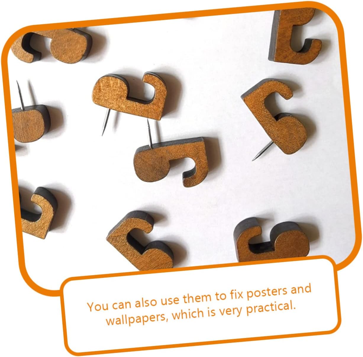 20pcs Classic Design Hook Thumbtack Multi-Functional Office Desk Accessories Decorative Push Pin for Art Craft image 3