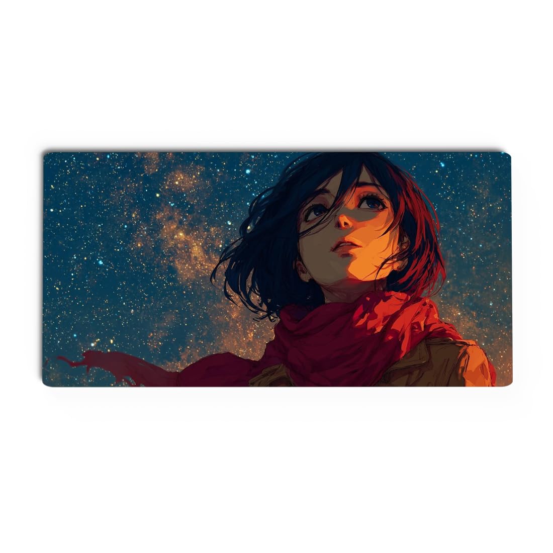Gifting Domus Anime Desk Mat | Starry Sky Girl Design 11x23 Inch | Large Gaming Mouse Pad | Heat & Water Resistant | Washable Non-Slip Desk Mat for Gamers, Study & Office-image-16