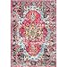 Nuloom Corbett Fuchsia/Ivory, 3' x 5', Vintage Bohemian, Soft and Cozy, High Traffic, Stain Resistant, Easy Clean, Durable Area Rug for Bedroom, Living Room, Dining Space, Den, Foyer, Entryway