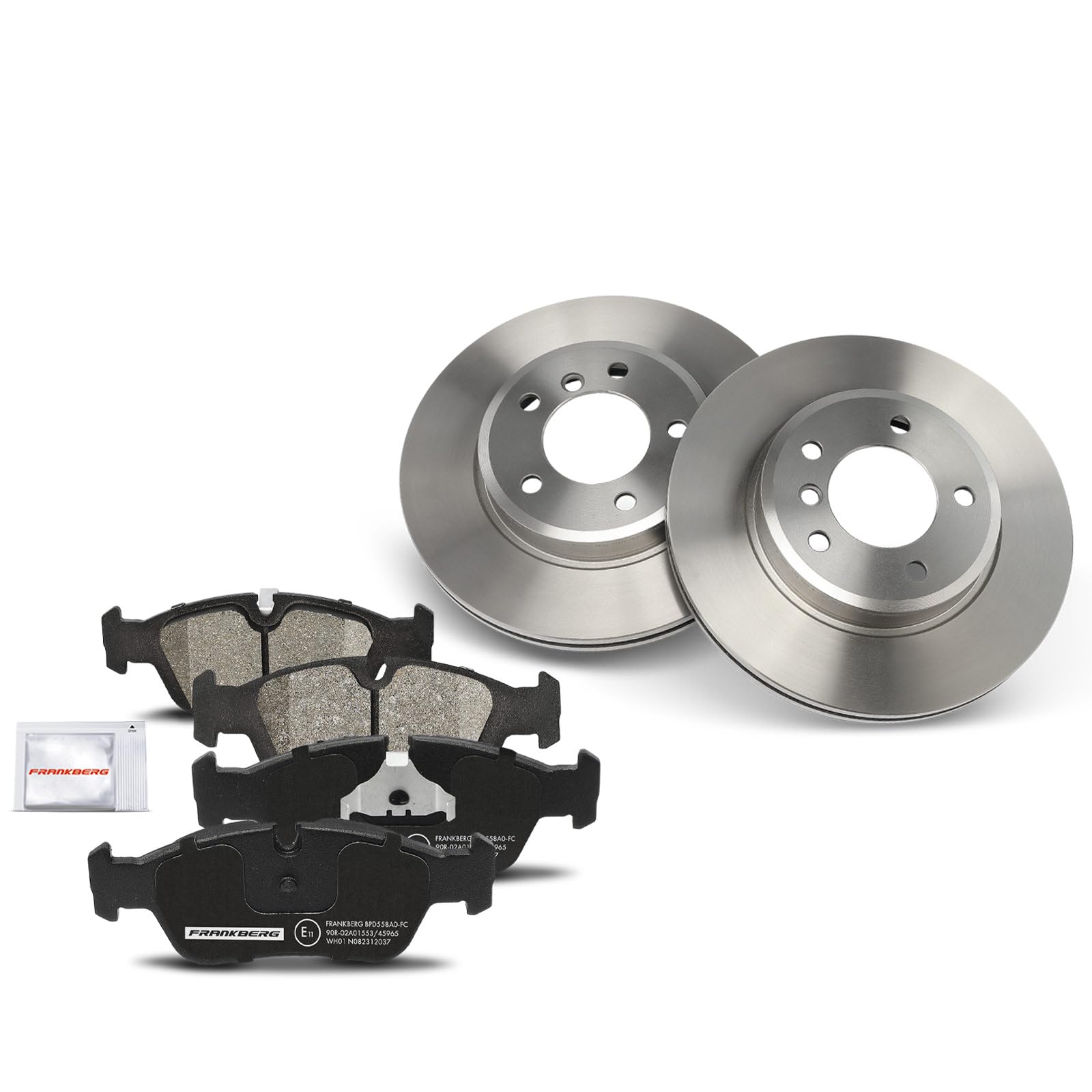 Frankberg Bremsensatz inkl. 2x Bremsscheiben + 4x Bremsbeläge Vorne Kompatibel mit 3er Touring E46 3er Cabriolet E46 Z4 Roadste.r E85 3er E46 Replace# 34116761244