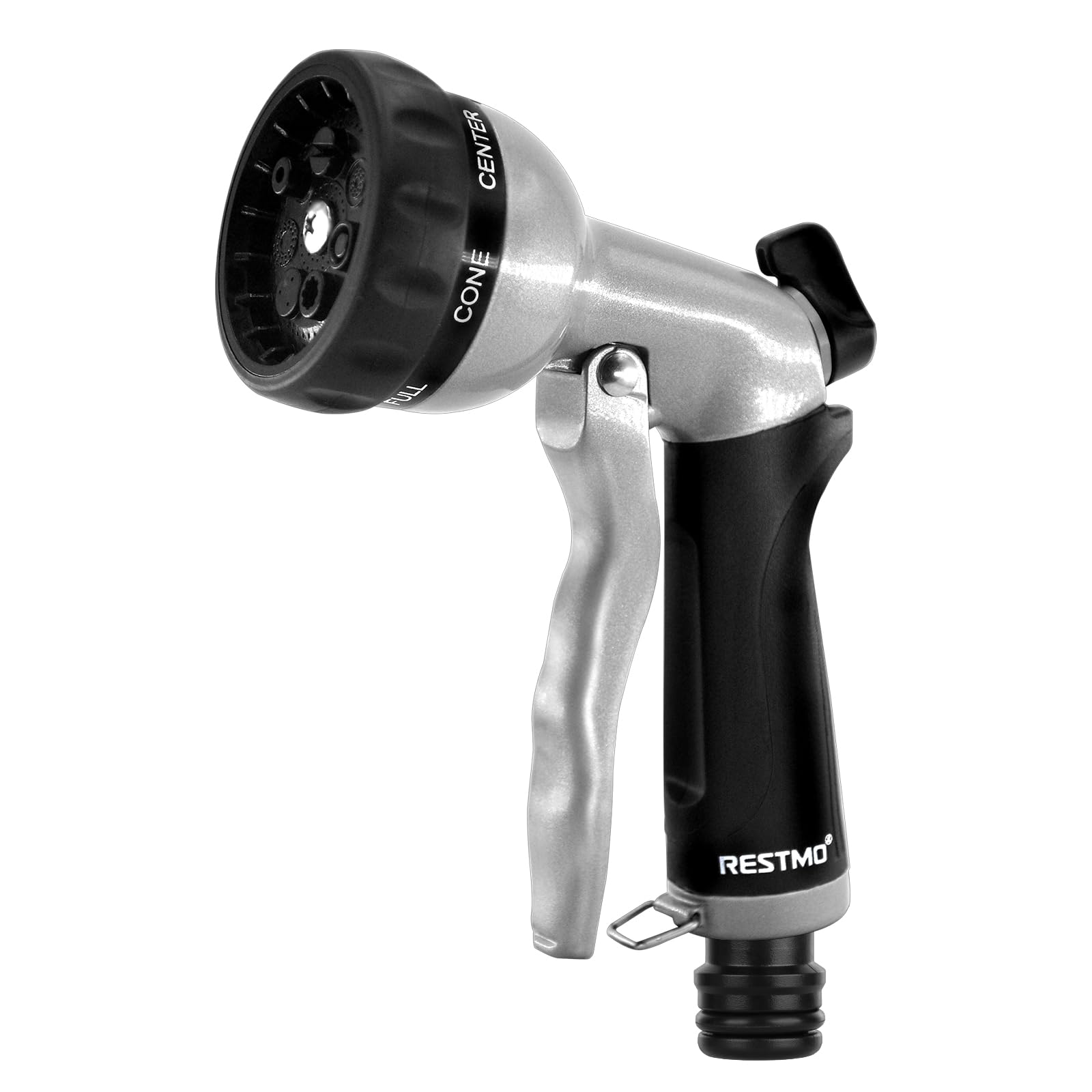 Pistolet D'arrosage Métal Robuste - 9 Motifs - Contrôle Débit Au Pouce - Idéal Jardin, Voiture, Animaux