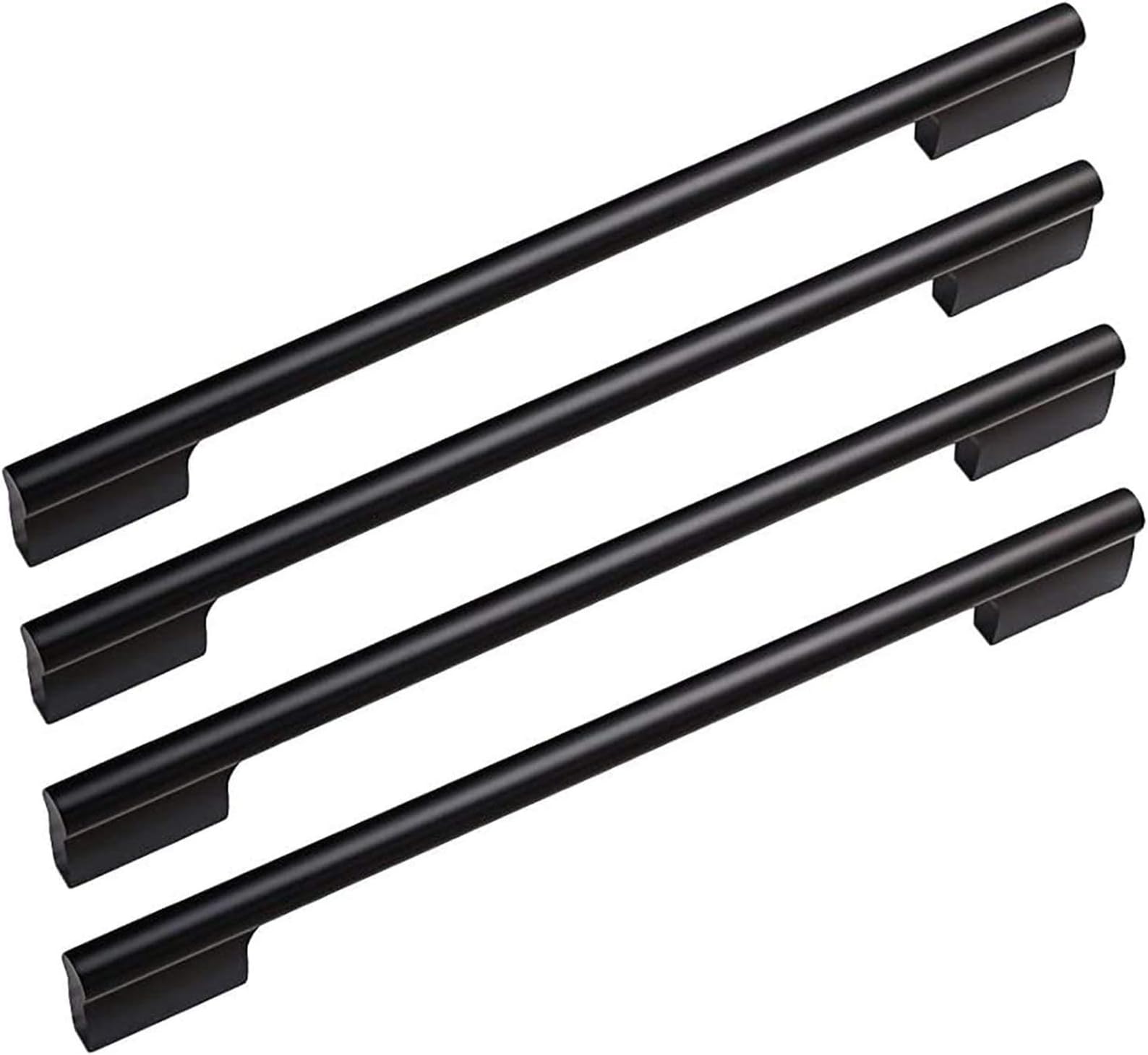 Zhi Jin 4Pcs Modern Cabinet Door Handles Pulls Cupboard Drawer Handle Set Furniture Black Oil Rubbed 128mm Hole Centers-128mm/5Inch