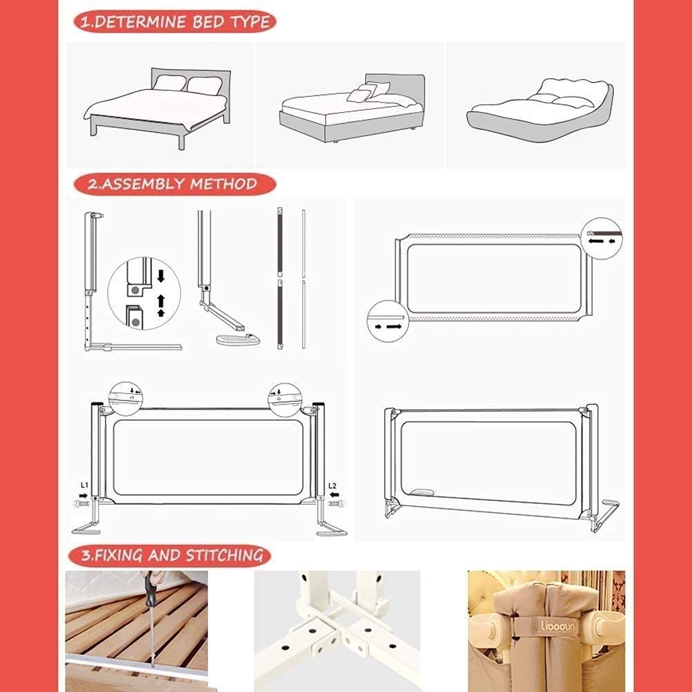 Parapetto di Sicurezza per Lettino per Box per Bambini Parapetto di Sicurezza per Neonati Sollevamento Muto per Comodino Piastra deflettore per Comodino con Giocattolo per Binario