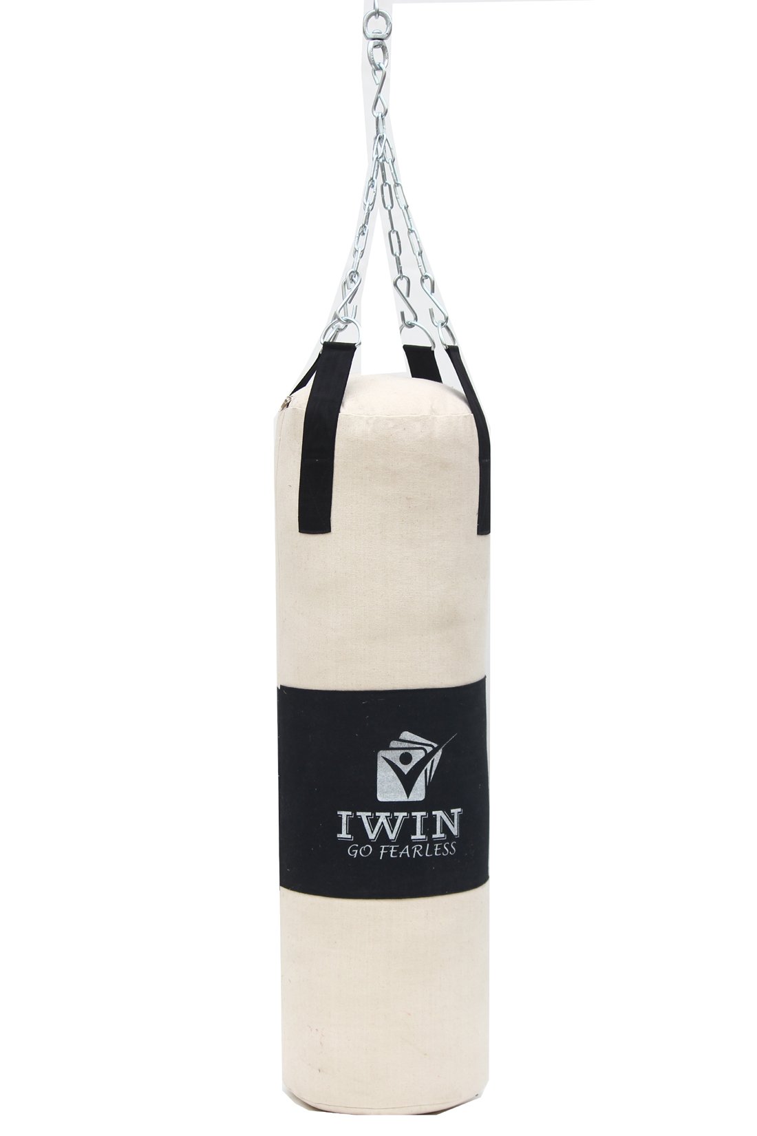 IWIN Unfilled Canvas Punching Bag with Chain White and Black (B074NB849V) Amazon Price History, Amazon Price Tracker