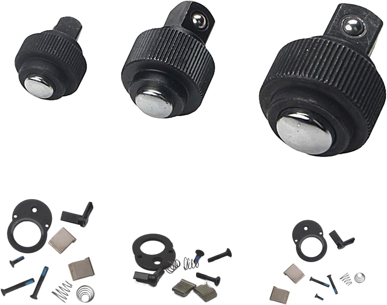 3 Set New 1/4" 3/8" 1/2" 72 Teeth Ratchet Socket Wrench Repair Accessories Ratchet Wrench Part Kit