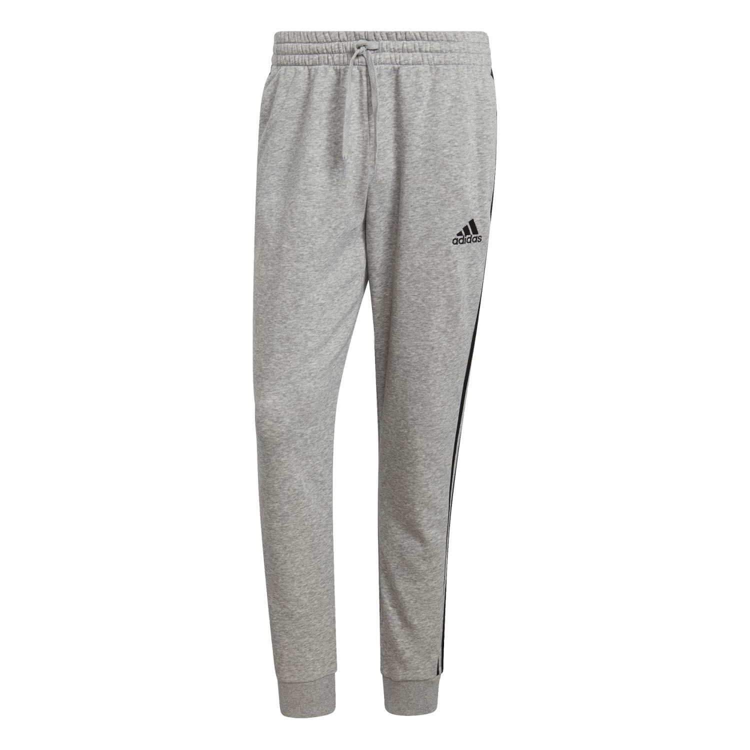 adidas Herren Essentials Fleece Tapered Cuff 3-Stripes Pants