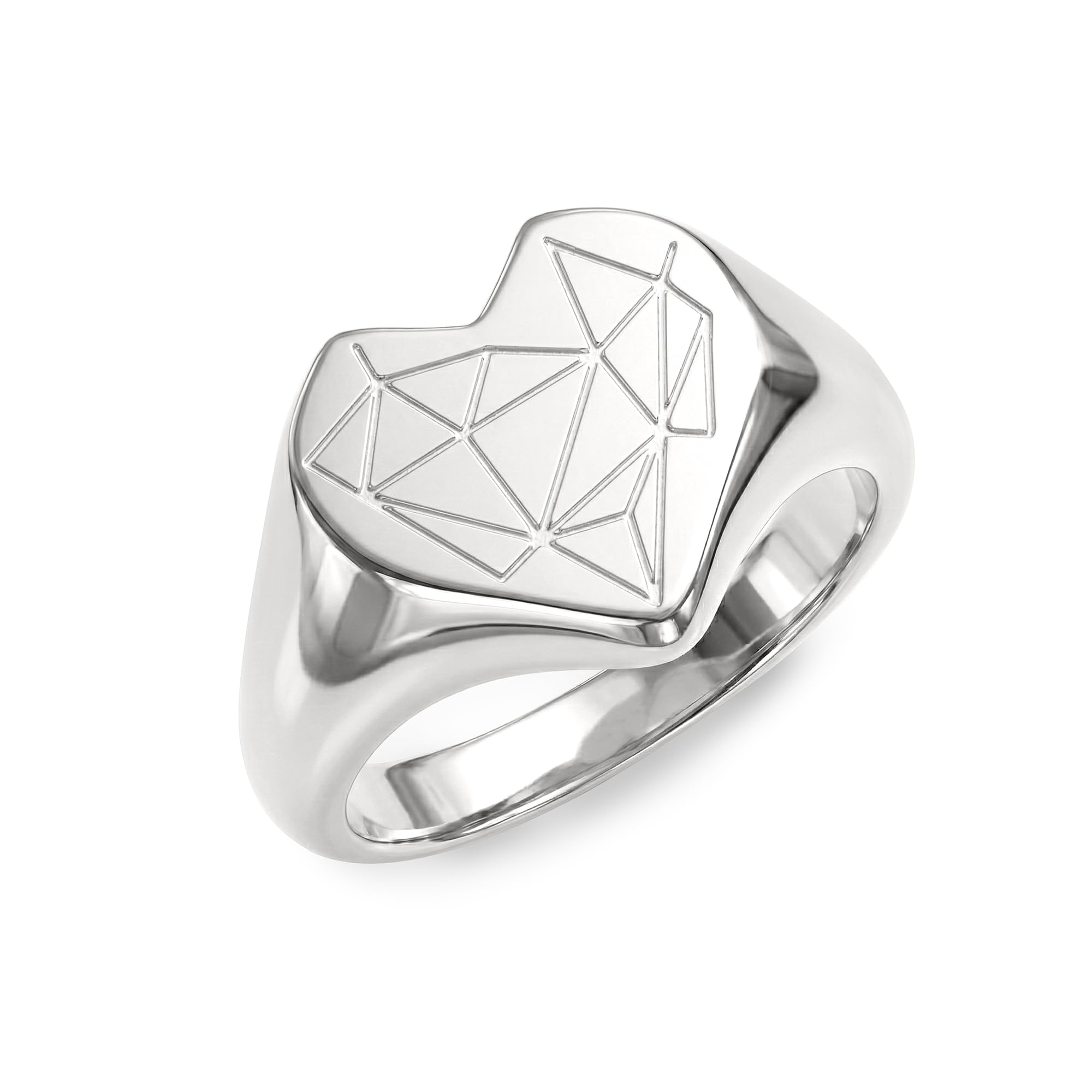 LIEBESKIND BERLIN Damen Ring – Fingerring aus Edelstahl mit Broken Heart Motiv – Eleganter Schmuck für jeden Anlass und das perfekte Geschenk