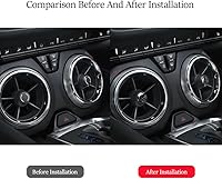 Vista 4 de Calcomanía de fibra de carbono para perilla de ventilación de aire acondicionado, cubierta interior para Chevrolet Camaro 2016 2017 2018 2019 2020