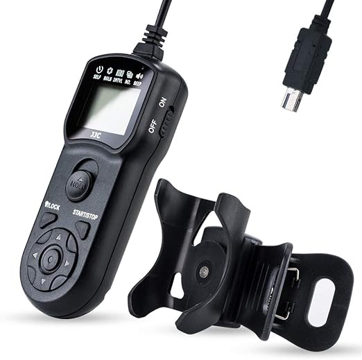 JJC MCDC2 Timer Remote Shutter Release Control with Clip Holder for