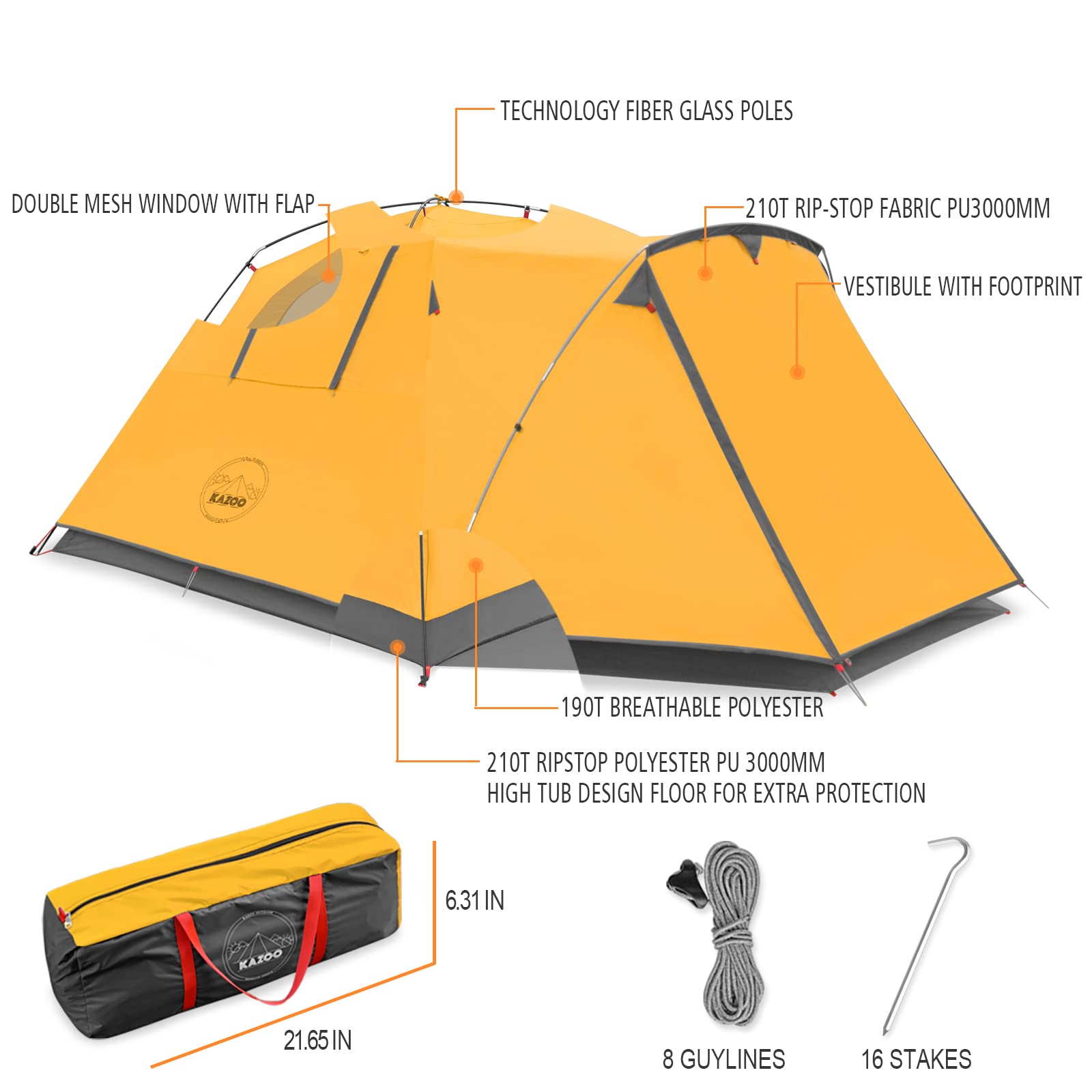 Amazon.com: KAZOO: Camping tent