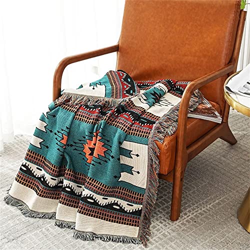 Image of Lqprom Aztec Southwestern Throw Blanket,Native American Cover 63 inchx87 inch