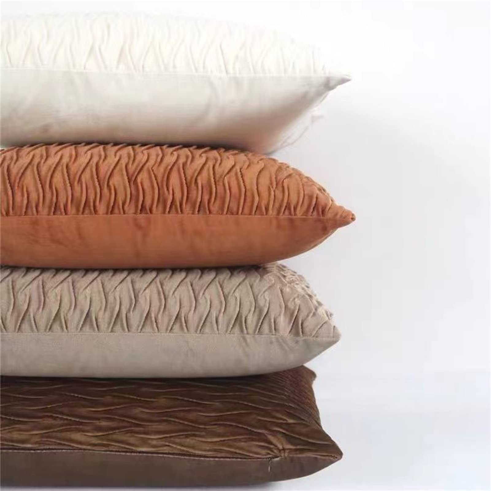 Juego de 4 Cojines Fundas, Fundas de Cojines Terciopelo Funda de Almohada del Sofá Throw Cojín Decoración Fundas de Color sólido para Sala de Estar sofás (# - 9,45x45cm)
