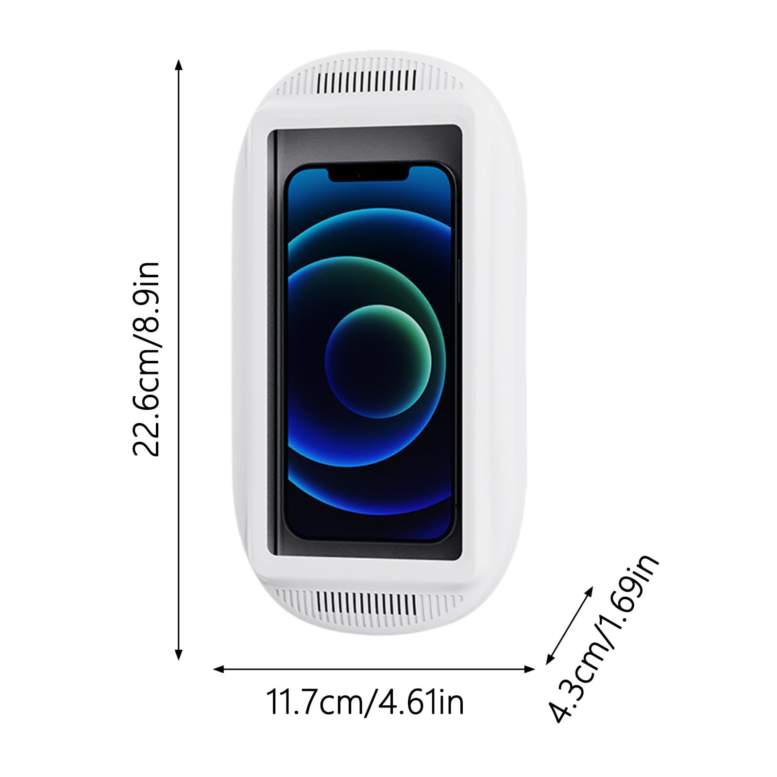 Dusch-Handyhalterung Wasserdicht mit Lautsprecher - Aqua Play Telefonhalter Aquaplay Telefonhülle, 360° Drehbar Anti-Beschlag Touchscreen Wandhalterung, Universal 4-7 Zoll Telefone Badezimmer