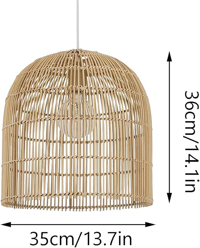 CSSYKV Vogelkooi Hanglamp Natuurlijke Bamboe Weven Kroonluchters Creatieve Persoonlijkheid Hanglamp In Chinese Stijl met Verstelbaar Koord E27-lampen restaurant slaapkamer Verlichtingsarmatuur photo 3