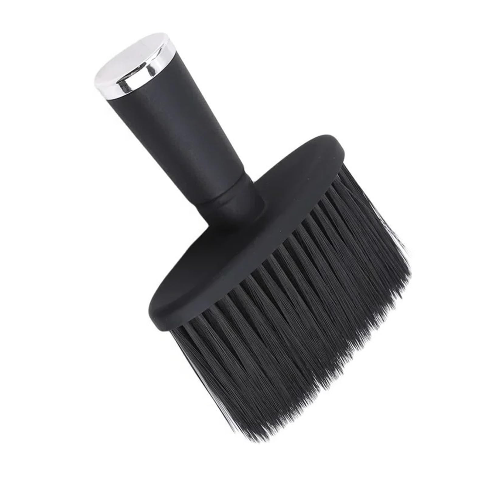 Brosses À Plumeau Doux For Le Cou Et Le Visage, For Barbier, For Nettoyer Les Cheveux, For La Barbe, For Salon De Coiffure, Outils De Coiffure | Black plastic handle