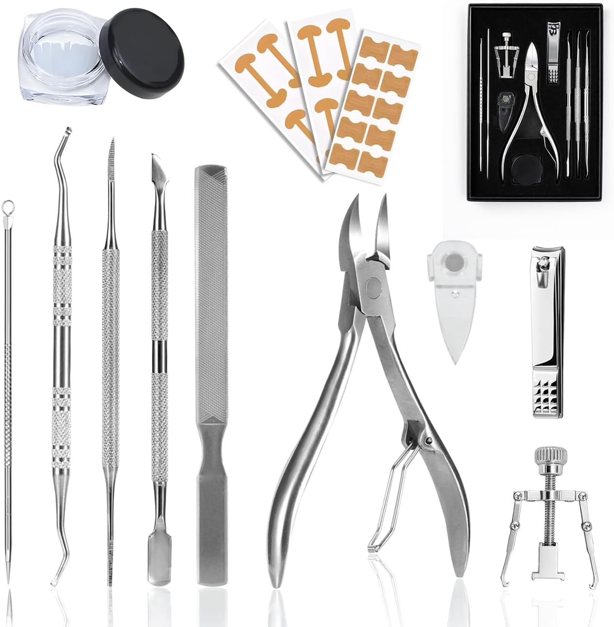2026 Upgraded Ingrown Toenail Removal Kit, Ingrown Toenail Treatment, Stainless Steel Ingrown Toenail Corrector, Surgery Grade Ingrown Toenail Tool Tool By Dualeco