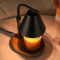 Vista 6 de SOKCVSEA Lámpara Calentadora de Velas con Temporizador y Altura Ajustable, Regalos de Cumpleaños para Mujeres Regalos para Mamá, Regalos de G-black