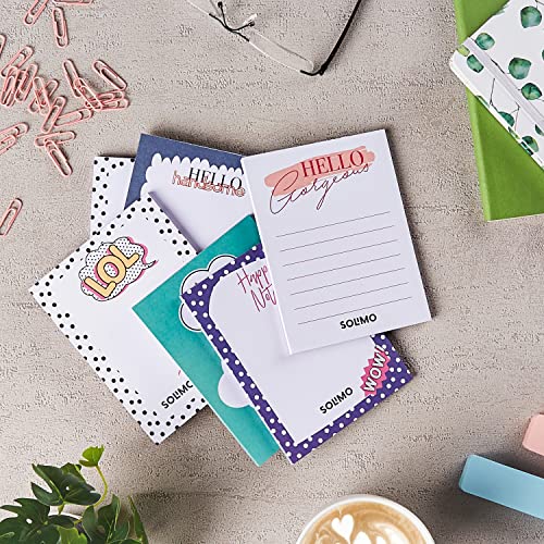 Image of Amazon Brand - Solimo To Do List Notepads, 4 inch x 5.25 inch Tear Off Block Planner for Office, Home, Work Stationery Supplies, Set of 6